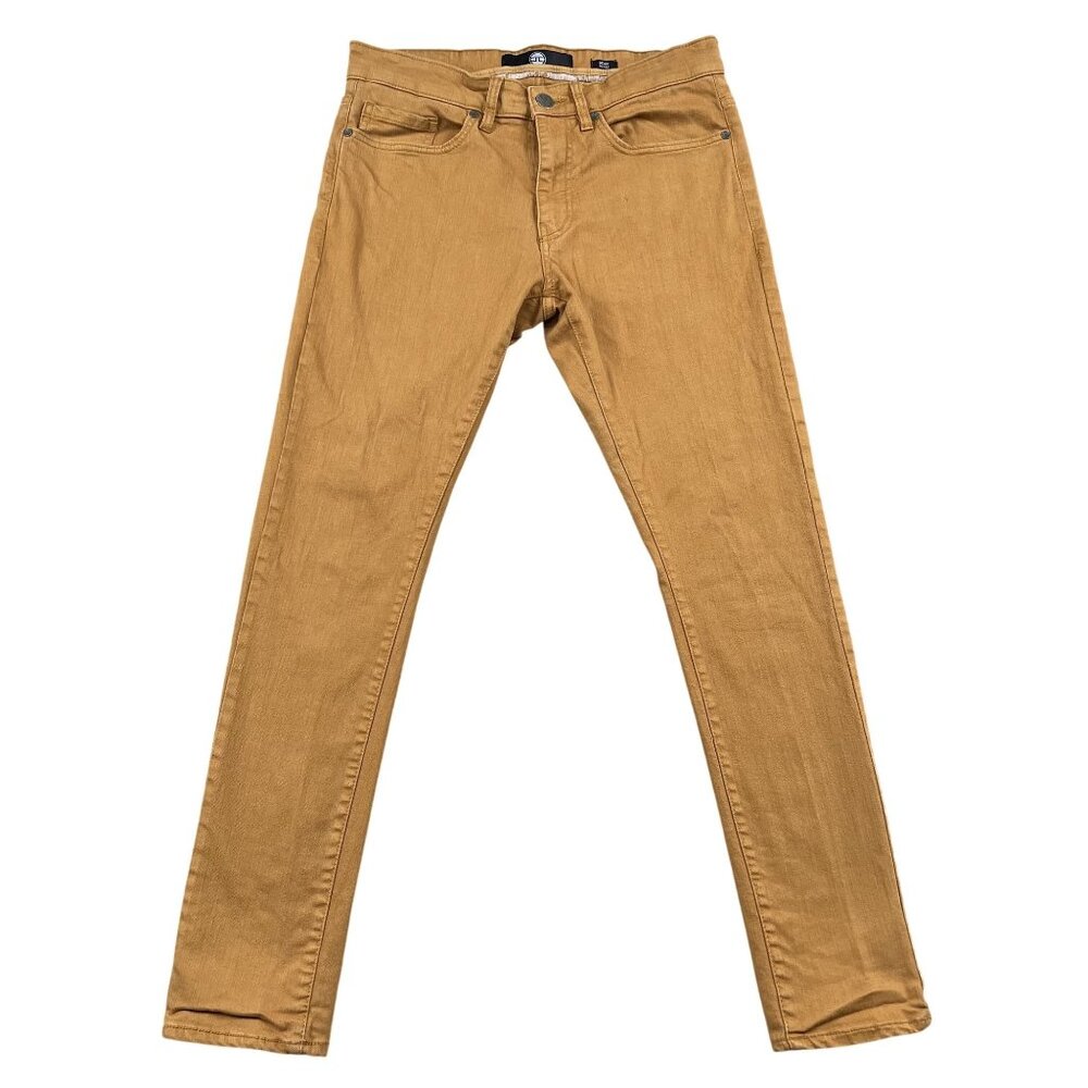 Jordan Craig Jeans Mens 32x32 Sean Slim‎ Taper Fit Dark Tan Mid Rise